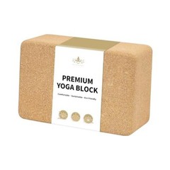 Cork Yoga Block – Natural Cork from Portugal – Premium Brick – 9″x6″x3″