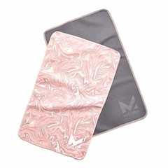Mission VaporActive Yoga Hand Towel (Pack 2), Glaze Quartz Pink/Solid Charcoal,