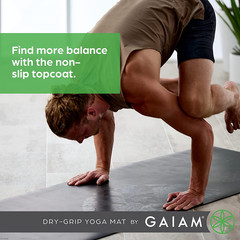 Dry-Grip Yoga Mat – 5Mm Thick Non-Slip Exercise & Fitness Mat for Standard or Ho