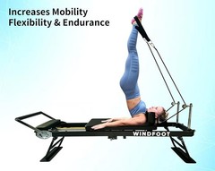 High Quality Foldable Pilates Reformer with Padded Rebounder for Cardio Fitness