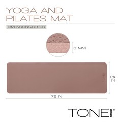 Yoga Mat 1/4″ Thick Non Slip Exercise & Pilates Mat for Home Workouts with Ca…