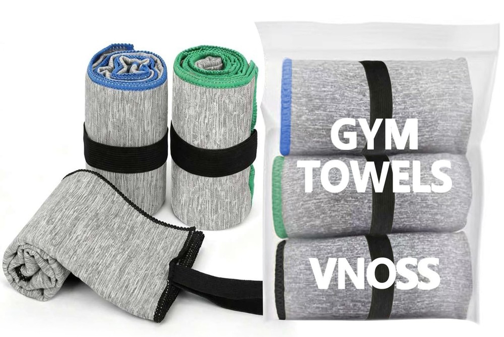 Microfiber Gym Towels 3 Pack, Quick Dry Workout Towel, Fast Drying Sweat Towe…