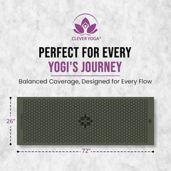 Clever Yoga Hot Yoga Mat Towel – Non-Slip Grip for Hot Yoga, Sweat Absorbent, Ho