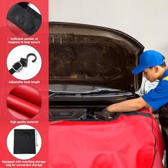 4 Pcs Magnetic Fender Protector Cover for Mechanics Large Leather Red