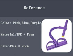 Fitness Yoga Pedal Resistance Band Elastic Pulling Rope Abdomen Arm Sports Home