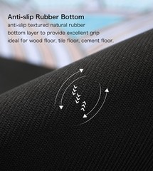 Large Round Yoga Mat 4.6’ x 3.5mm for Exercise Premium Extra Thick, Ultra Com…