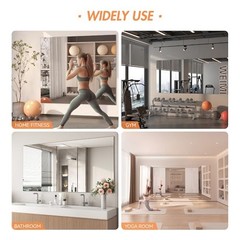 Home Gym Workout Mirror 72″ L x 36″ W-1pc 72″L x 36″W-1pc Frameless Gym Mirror