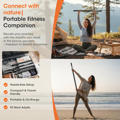 Yoga Stick, Upgraded 5Ft Sturdy Steel Mobility Stick, Adjustable Exercise Equipm