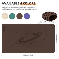 Extra Wide Yoga Mat, 72″x40″x0.4″Thick, Large Exercise Mat, Oversized Non Sli…