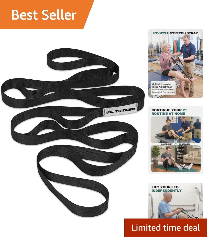 Versatile 75″ Physical Therapy Stretching Strap for Safe Mobility & Recovery