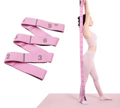 Elastic Yoga Stretching Strap with Loops Stretch Strap For Ballet Leg Body