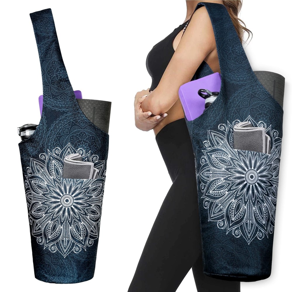 Yoga Mat Bag – Long Tote with Pockets – Holds More Yoga Accessories – Yoga Ba…