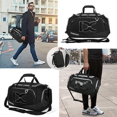 Sports Gym Bag，INOXTO Travel Duffel Bag with Dry Wet Pocket And Shoe Comp
