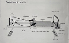 Foldable Pilates Reformer Machine OneTwoFit Part Only: 4 Pins & 2 Rings