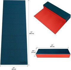 Foldable Yoga Exercise Mat Lightweight Anti-Slip and Easy to Store 24″x72″x 1/4″