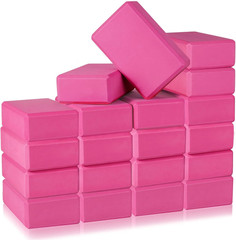 20 Pcs Yoga Blocks Bulk 9”X6”X3” High Density EVA Foam Blocks for Exercise Pi
