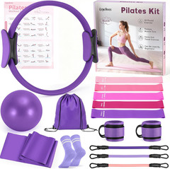 Home Pilates Essentials Kit for Women, Magic Circle Pilates Equipment Ring and B