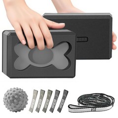 HAPBEAR Yoga Blocks 2 Pack 9x6x3in HighDensity EVA Foam with NonSlip Texture…