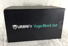 URBNFit Yoga Blocks 2 Pack Sturdy Foam Yoga Block Set Exercise Strap Mint Green