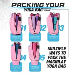 MAGNILAY Yoga Mat Bag – for Women and Men, Carrier, One Size, Pink