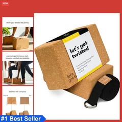 Cork Yoga Blocks 2 Pack 4 Inch Extra Thick High Density Non Slip Natural