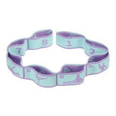 33.5 Inch Exercise Bands Yoga Stretching Strap Latin Elastic Dance Blue/Purple