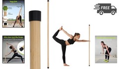 Yoga Stick 58 Inches Exercise Stick for Stretching Mobility Balance Pilates