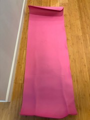 Hot Pink Yoga Mat With Black Carrying Strap Great Condition