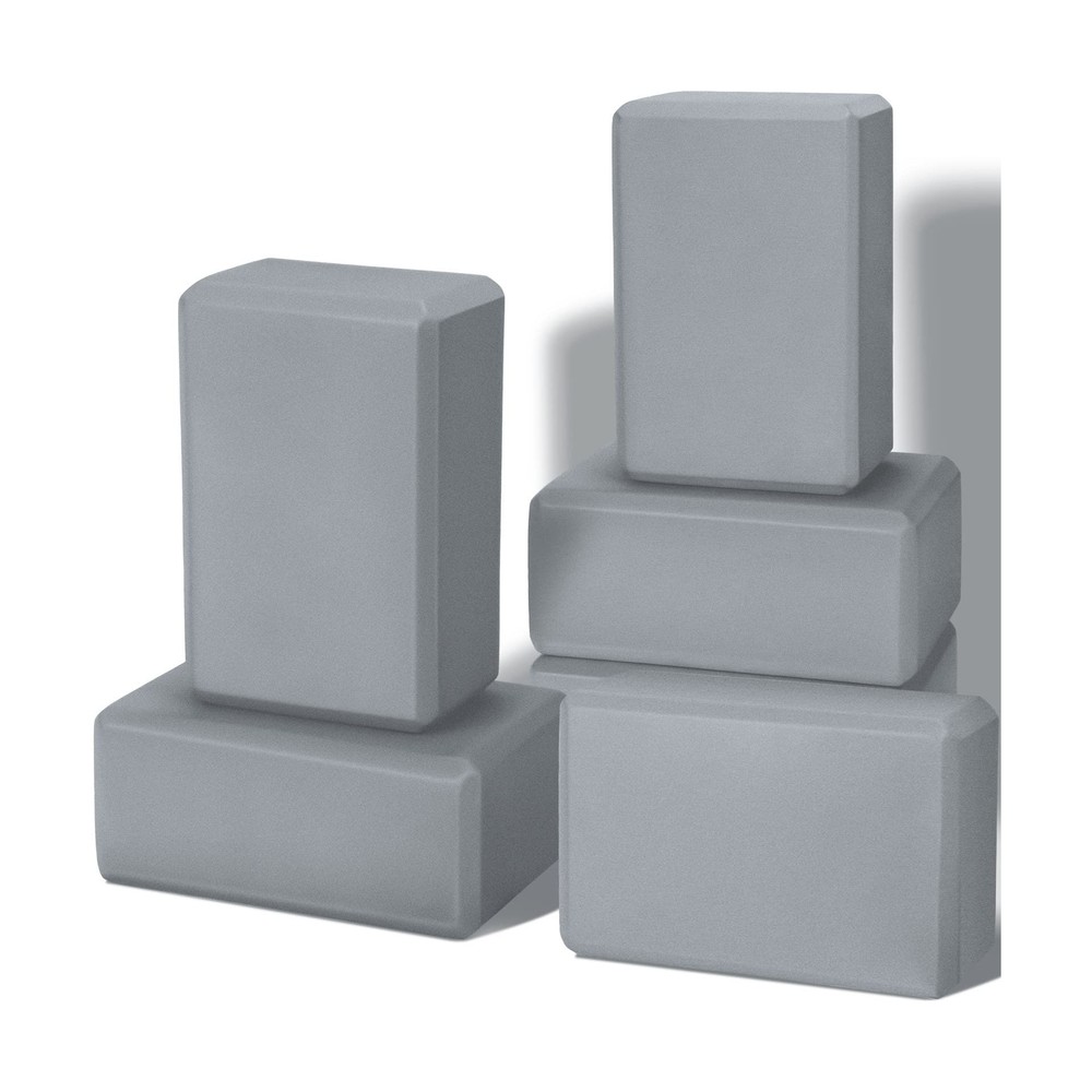 6 Pack Yoga Blocks Bulk 9 x 6 x 4 Inch Eva Foam Lightweight Yoga Bricks Non S…