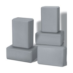 6 Pack Yoga Blocks Bulk 9 x 6 x 4 Inch Eva Foam Lightweight Yoga Bricks Non S…