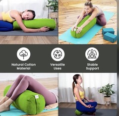 Yoga Rectangular Bolster Pillow, Restorative Yoga & Meditation, Cotton