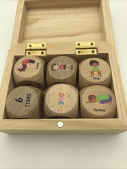 Homotte Yoga Dice Set, 6 Dice + Cards, NIB ——389——