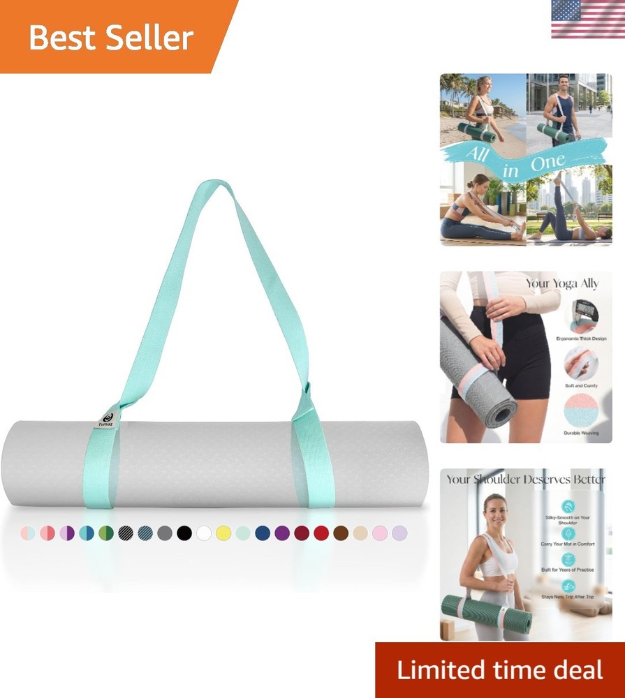 Deluxe Adjustable Yoga Mat Strap – Extra Thick & Comfy, Ideal for All Sizes