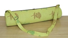 Indian Green Flower Yoga Mat Carrier Bag Mandala Large Shoulder Strap