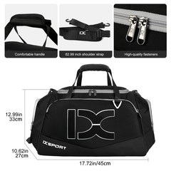Sports Gym Bag，INOXTO Travel Duffel Bag with Dry Wet Pocket And Shoe Comp