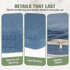 Dining Chair Cushions Set of 6, 2.5 inch Thick 6 Count(Pack of 1) Navy Blue