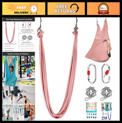 5.5 Yards Aerial Silk Swing Hammock – Outdoor Aerial Yoga Swing for Adults