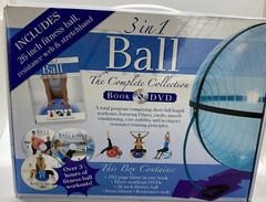 3 in 1 Ball The Complete Collection Book & DVD fitness ball stretchband