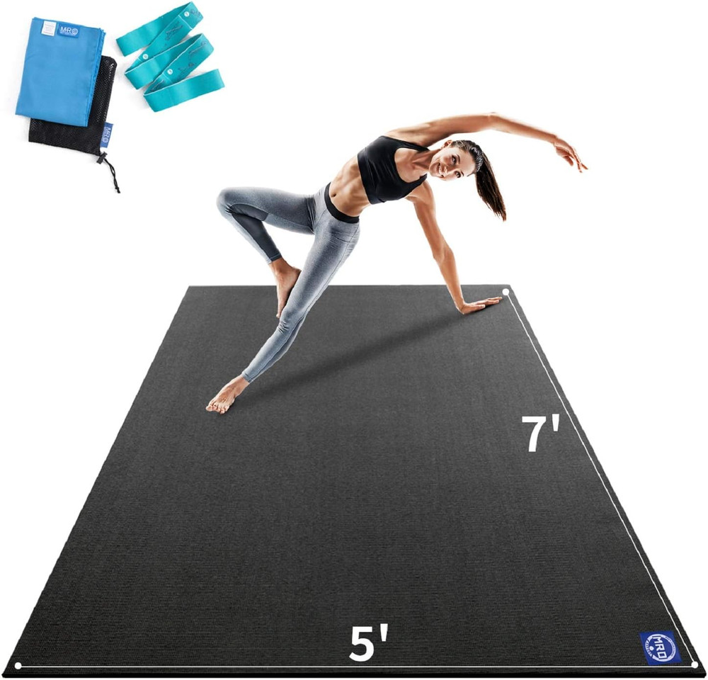 Extra Large Yoga Mat, 12’X6’/9’X6’/7’X5’/6’X4′ (9MM) Extra Wide and Thick Exerci