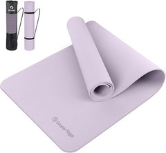 Gruper Non-Slip TPE Yoga Mat 72″x24″ 0.24″/0.32″ Thick w/ Strap & Bag