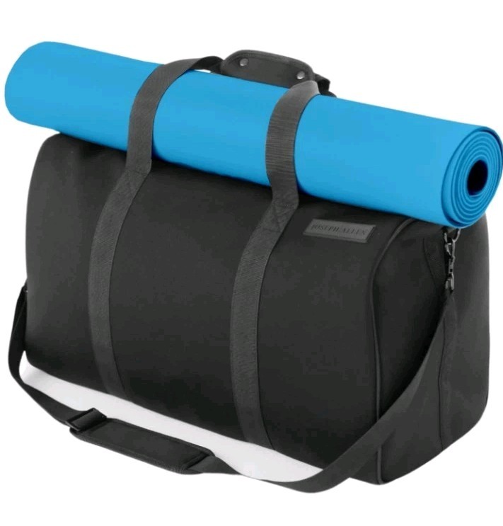 Black Gym Bag with Yoga Mat Holder – Neoprene Yoga Mat Bag Carrier for Gym…