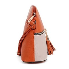 Lunar Lightweight Medium Dome Crossbody Bag Shoulder Bag with Orange / Clay