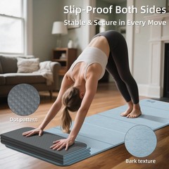 Foldable Yoga Excercise Mat 71″L x 24″W, Odourless Light Weight POE Mat For H…