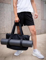 Extendable Yoga Mat Carrier with Straps & Laptop Pocket – Large Tote Bag