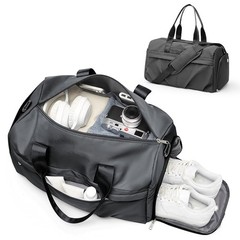 Gym Duffle Bag with Shoe Compartment for Women Men Sports Workout Carry on We…