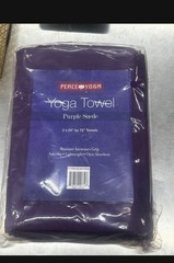 Peace Yoga Purple Suede Yoga Towel 2-Pack Anti-Slip Ultra-Absorbent 24×72