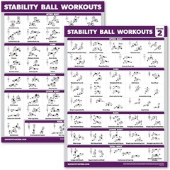 2 Pack – Yoga Ball Workout Exercises Volume 1 & Volume 2 – Stability Ball