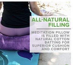 Purple Color Meditation Rectangular Pillow Yoga Bolster Supports Body (a)
