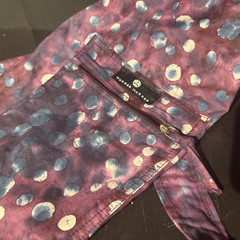 Hugger Mugger Yoga Mat Bag Colorful Batik Cotton Two Pocket Zip Up Hippy Artsy