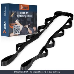 Pure PT Stretching Strap with 10 Loops – Non-Elastic – Physical Therapist-Approv
